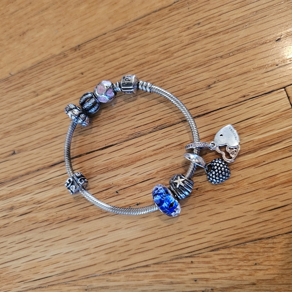 Pandora Bangle bracelet with 8 charms - Picture 5 of 7